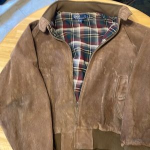 PRL - Polo Ralph Lauren leather bomber jacket.